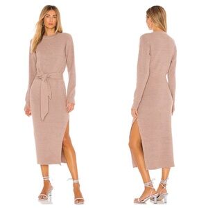 LPA Long Sleeve Ribbed Sweater Dress